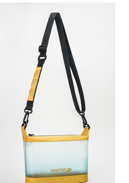 Frosted waterproof crossbody bag with airtight zipper, IPX7