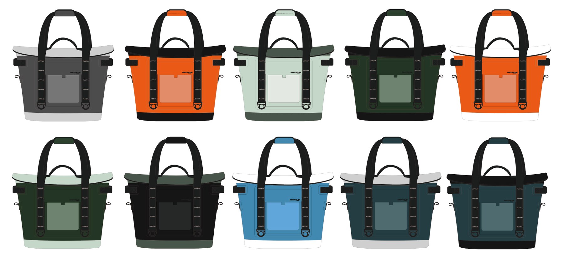 Tote cooler bag, 13 litre, 600D fine-grid TPU