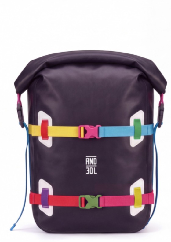 Tangodry waterproof dry duffle bag in studio colors, roll-top welded construction