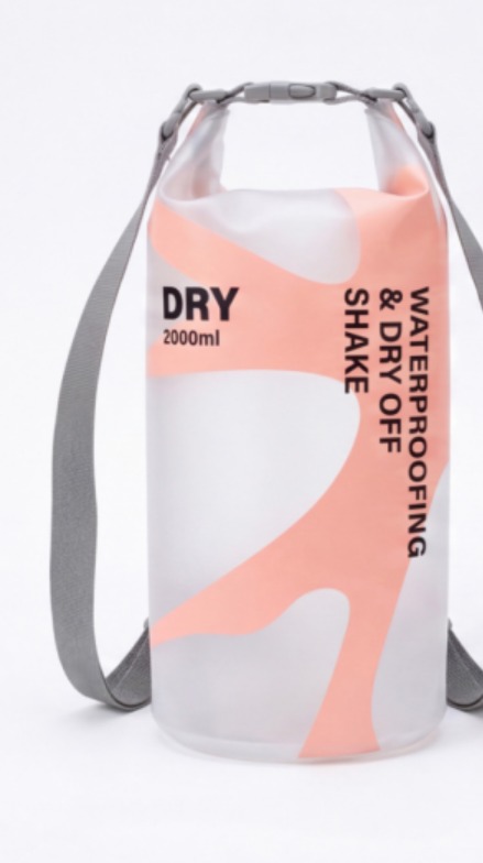 Printed 20 litre roll-top dry bag — Surging Waves print