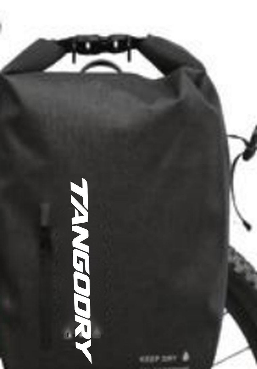 Rolltop-Seitentasche, Schwarz