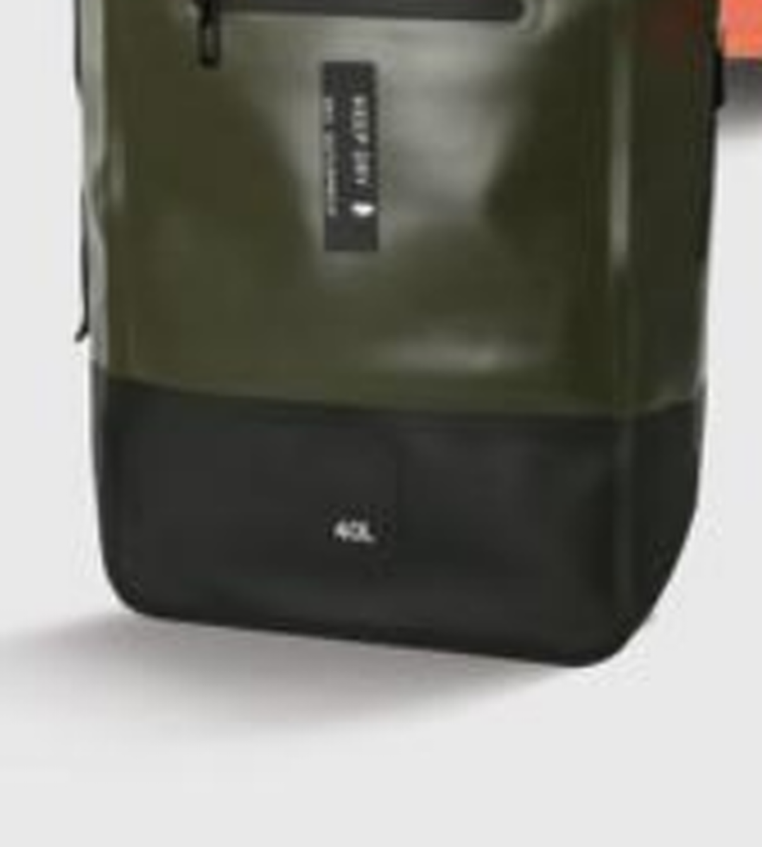 Mochila roll-top 40L, oliva/negra