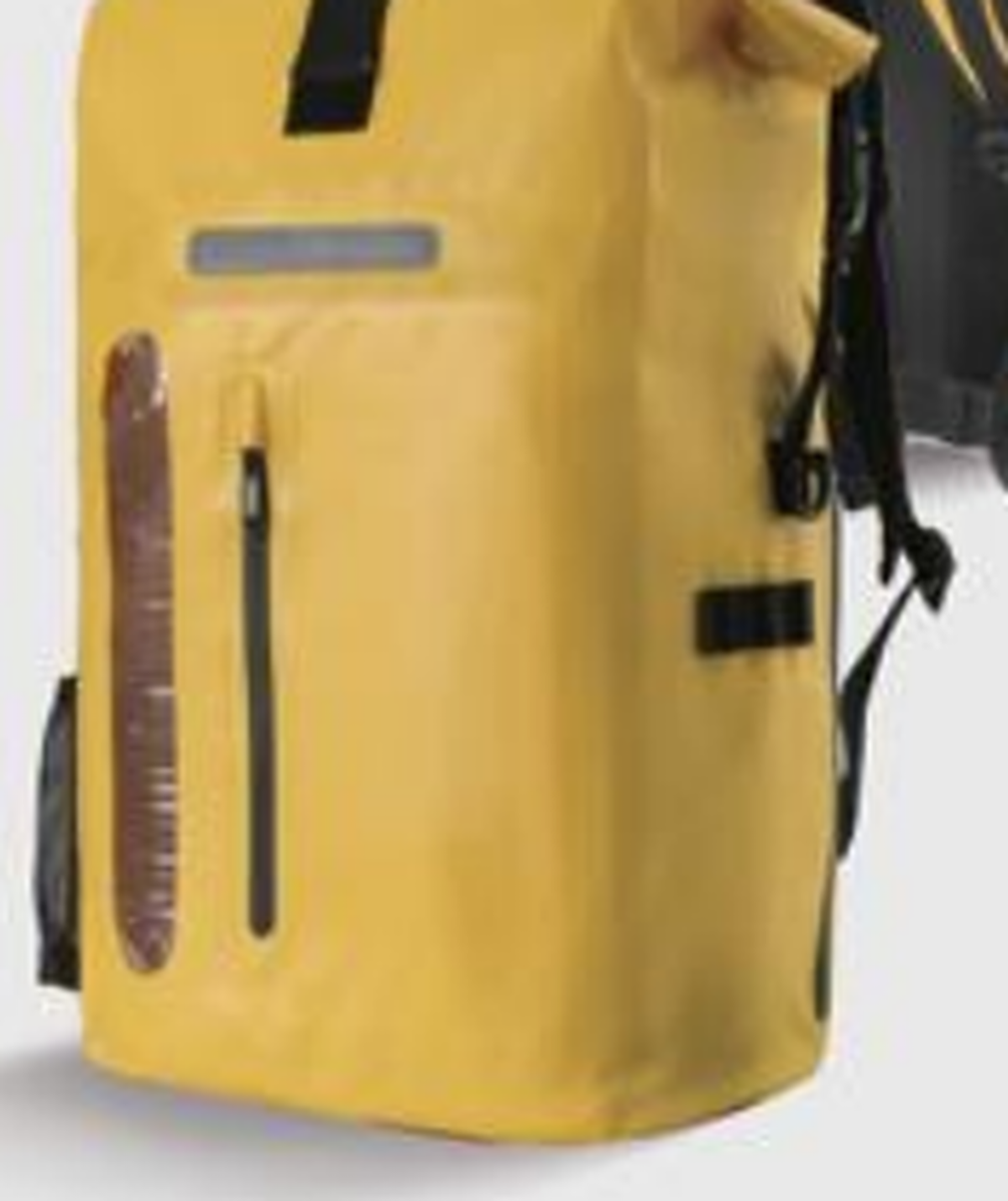 Mochila roll-top, amarilla